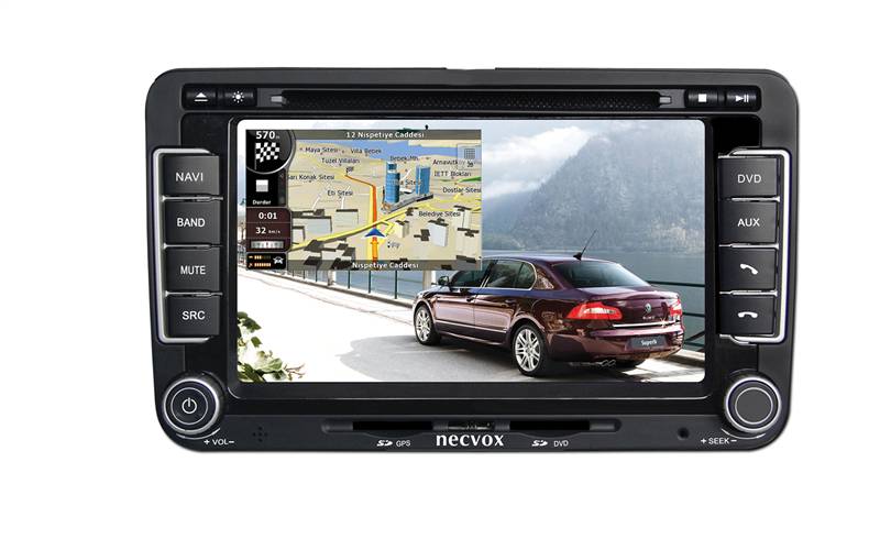 NECVOX 9949 BLACK EDITION) 7 NCH DOUBLE DIN NAVİGASYONLU MULTİMEDYA CİHAZI(SUPERB-FABİA-ROOMS