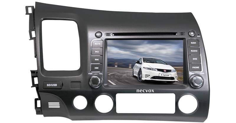 NECVOX 9830 HD 8 INCH DOUBLE DIN NAVİGASYONLU MULTİMEDYA CİHAZI HONDA CIVIC